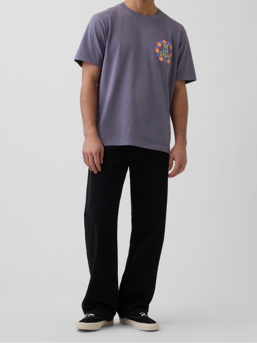 NWT De La Soul x GAP Relaxed Graphic T-Shirt | 100% Cotton | Purple - Picture 5 of 5